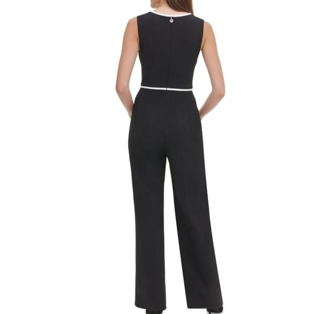 Tommy Hilfiger Wide Leg Black Sleeveless Evening Jumpsuit - Picture 2 of 2